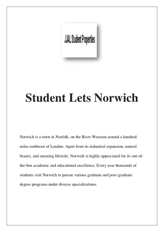 student lets norwich   JJAL Properties