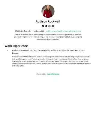 Addison Rockwell - Accounts Receivable Management