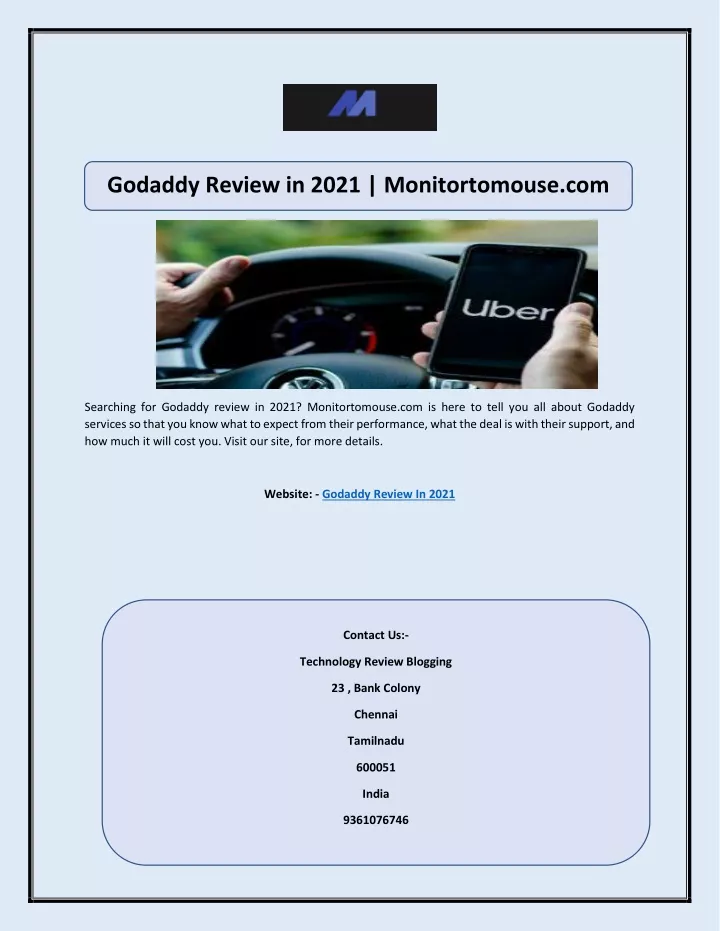 godaddy review in 2021 monitortomouse com