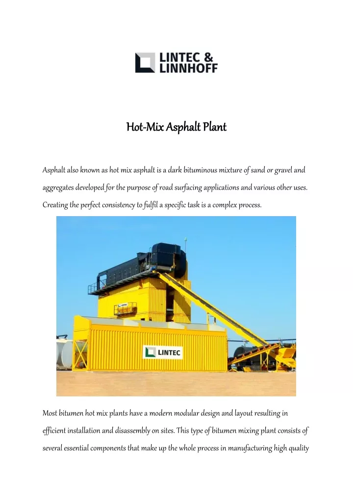 hot hot mix asphalt plant mix asphalt plant