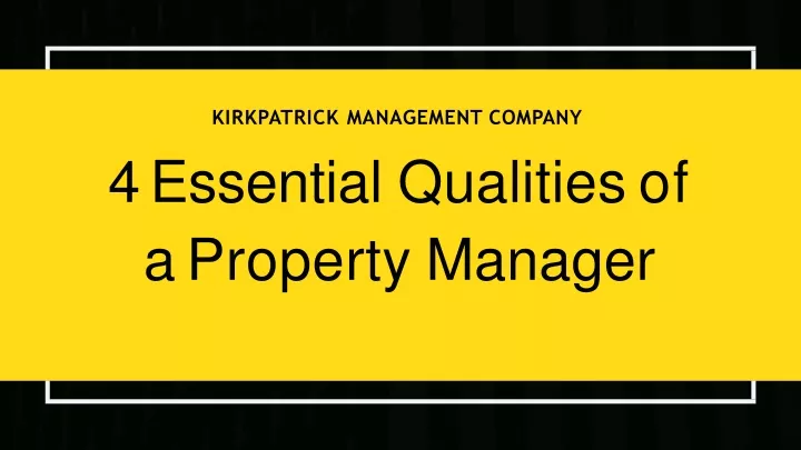 kirkpatrick management company