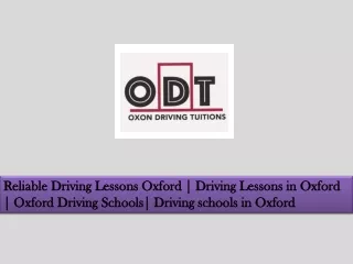 reliable driving lessons oxford driving lessons
