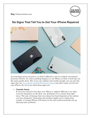 Six Signs That Tell you to get your iPhone Repaired