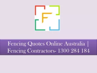 fencing quotes online australia fencing