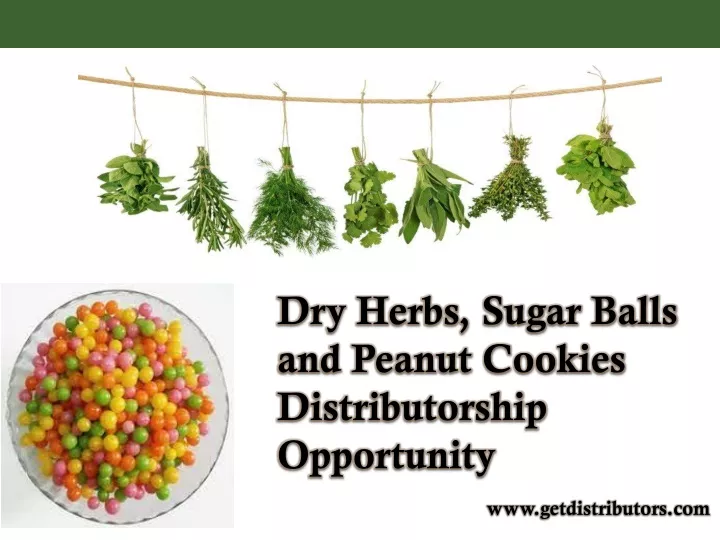 dry herbs sugar balls and peanut cookies