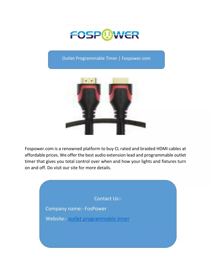 outlet programmable timer fospower com