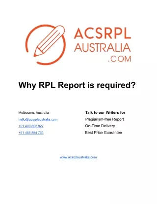 Why RPL Report is required