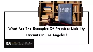 What Are The Examples Of Premises Liability Lawsuits In Los Angeles?