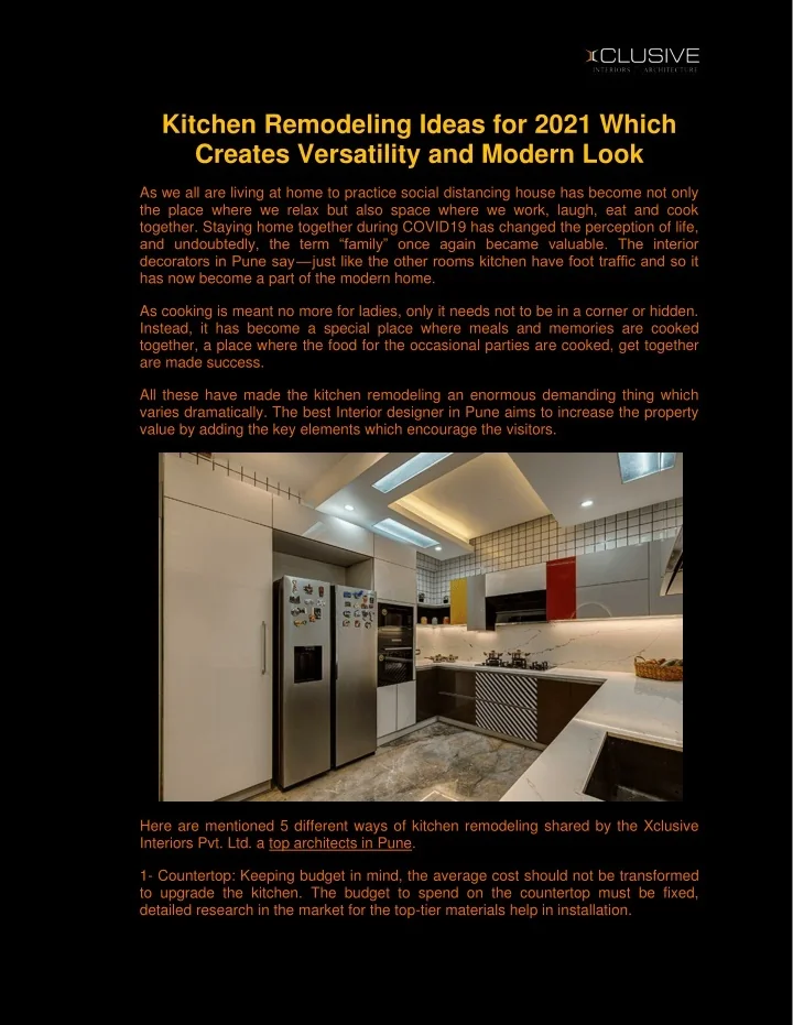 PPT - Kitchen Remodeling Ideas for 2021 Which Creates Versatility and ...