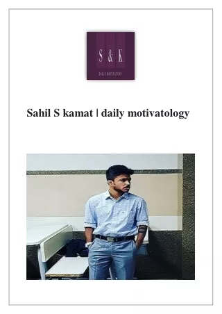 Sahil   Sahil S kamat