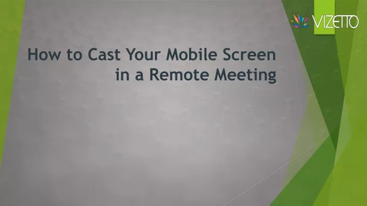 Ppt How To Cast Your Mobile Screen In A Remote Meeting Reactiv Suite