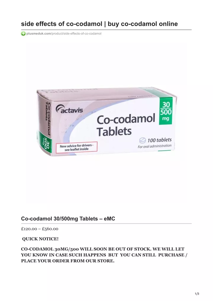 side effects of co codamol buy co codamol online