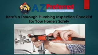 Here's a Thorough Plumbing Inspection Checklist For Your Home's Safety