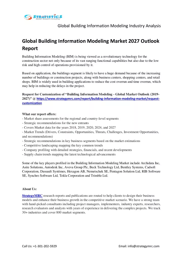 global building information modeling industry