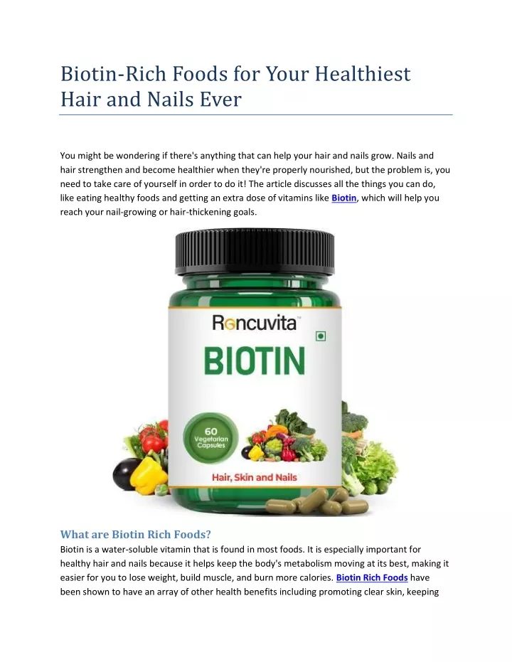 biotin rich foods for your healthiest hair