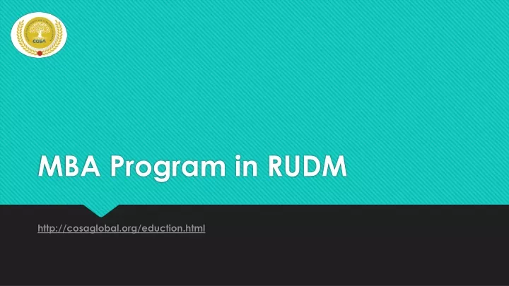 mba program in rudm