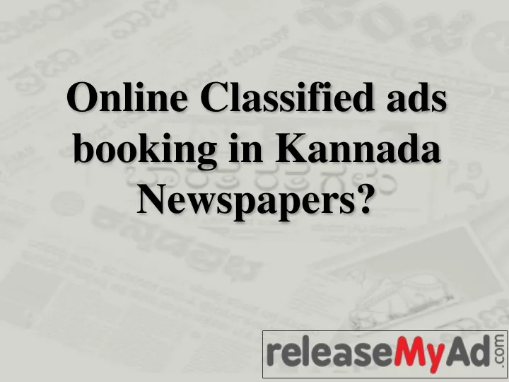 online classified ads booking in kannada