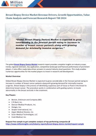 breast biopsy device market revenue drivers