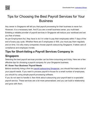 Payroll services Singapore