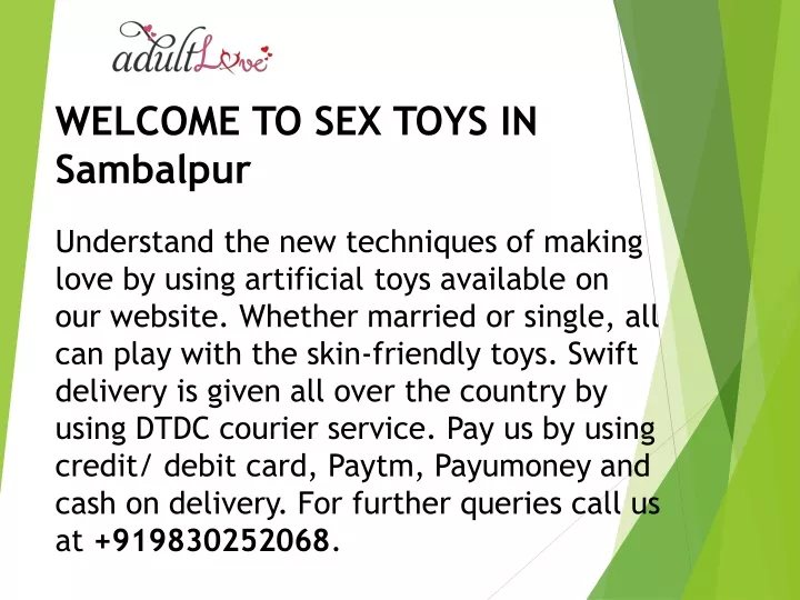 welcome to sex toys in sambalpur