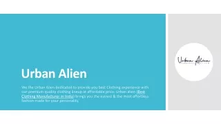 Urban Alien Franchise Business Model