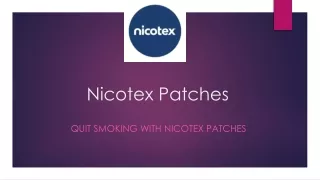 Take the Next Step to Quit Smoking with Nicotex Patches