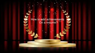 How to add achievements On a resume