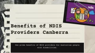 Benefits of NDIS providers Canberra - Flip Australia