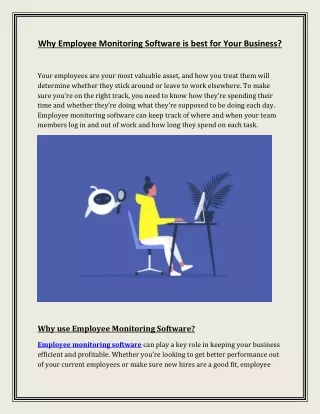 why employee monitoring software is best for your