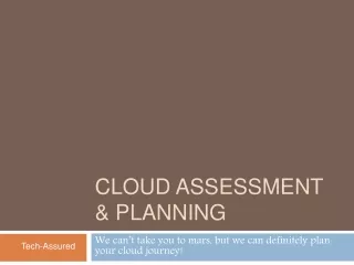 Cloud Assessment & Planning