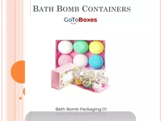 Bath Bomb Containers