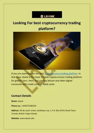 Looking For best cryptocurrency trading platform?