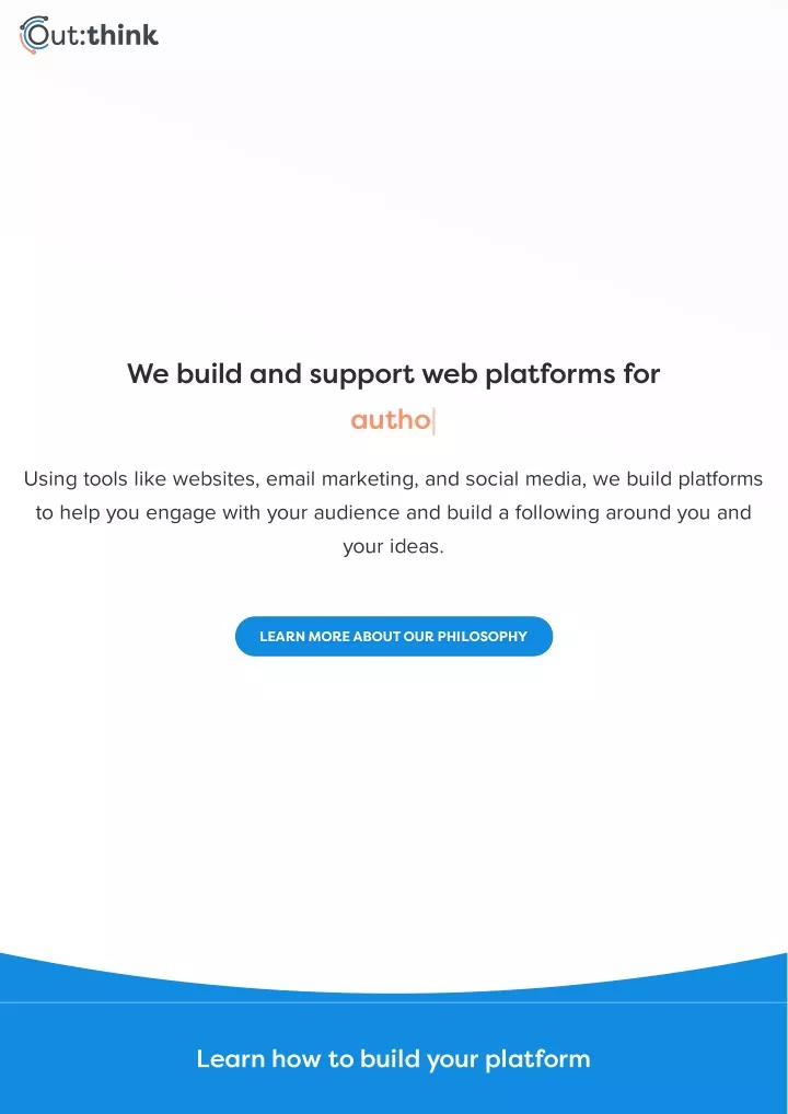 we build and support web platforms for