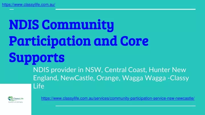 ndis community participation and core supports