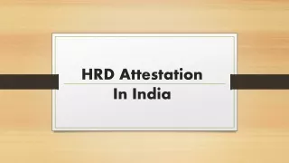 HRD Attestation in India