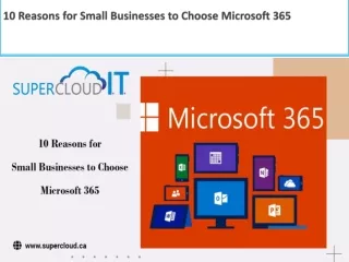 10 Reasons for Small Businesses to Choose Microsoft 365