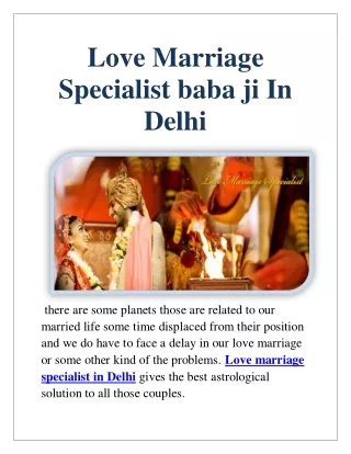 Love Marriage Specialist Baba ji In Delhi -  91-9678-267567
