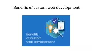 benefits of custom web development