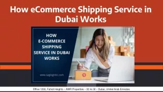 How eCommerce Shipping Service in Dubai Works