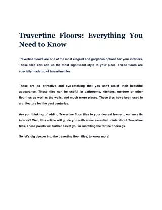 travertine floors everything you need to know