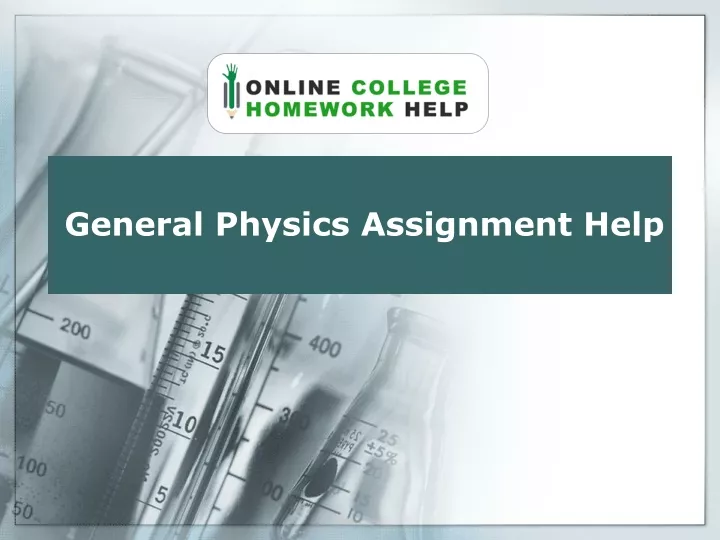general physics assignment help
