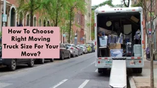 How to Pick the Right Moving Truck Size?