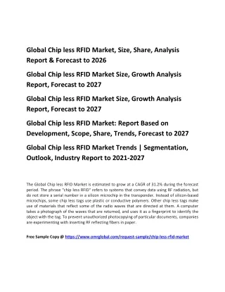 global chip less rfid market size share analysis