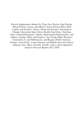 protein supplements market by type soy protein