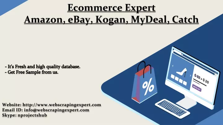 ecommerce expert amazon ebay kogan mydeal catch