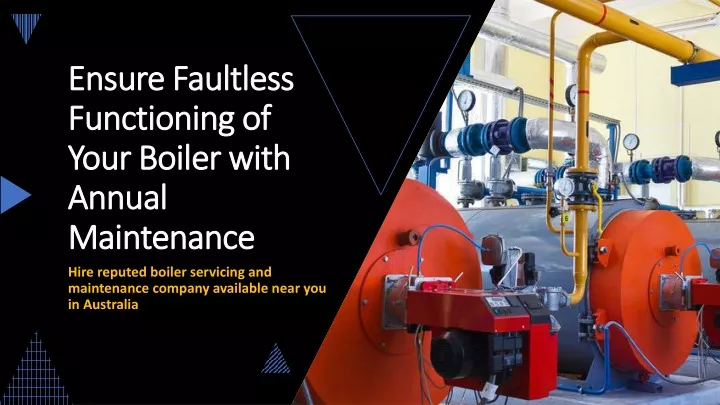 ensure faultless functioning of your boiler with annual maintenance