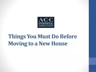 things you must do before moving to a new house