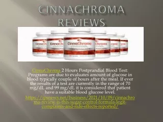 cinnachroma 2 hours postprandial blood test
