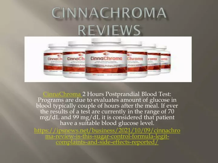 cinnachroma 2 hours postprandial blood test