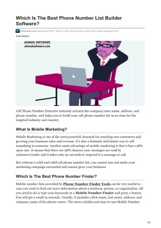 which is the best phone number list builder
